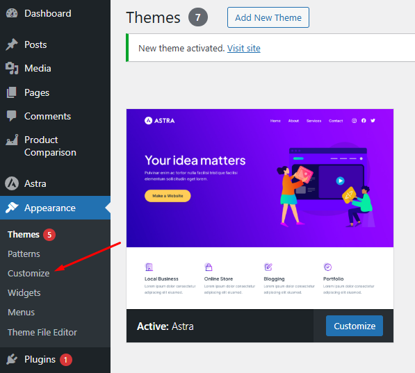 Customize Your Theme