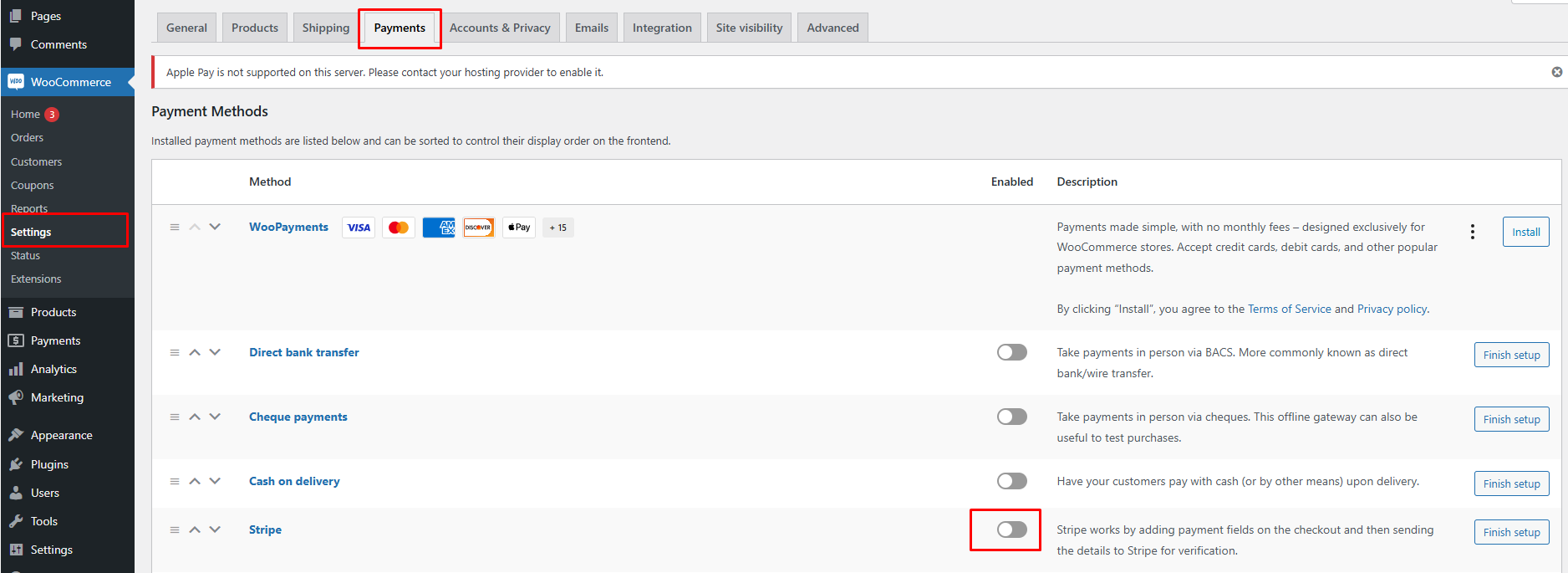 Stripe account